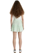 ⁦جيب شورت قصير فلورال فيسكوز باللون الأخضر⁩ - الصورة ⁦5⁩